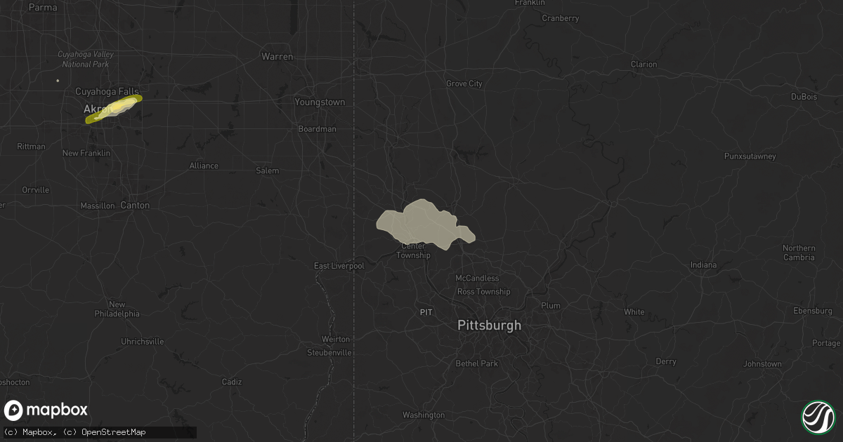 Hail map in New Brighton, PA on June 17, 2024