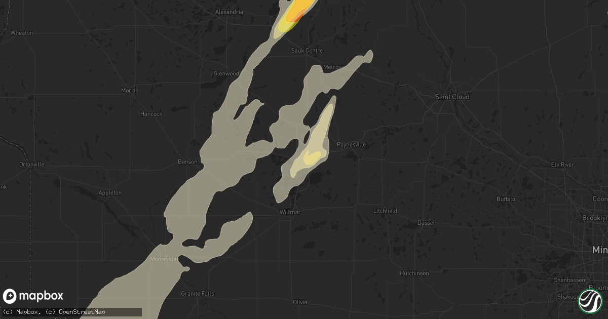 Hail map in New London, MN on June 17, 2024