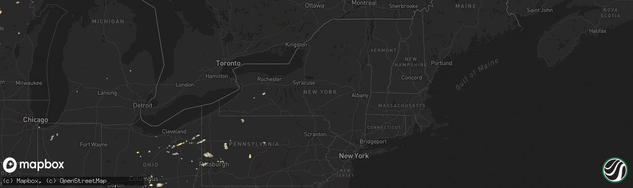 Hail map in New York on June 17, 2024