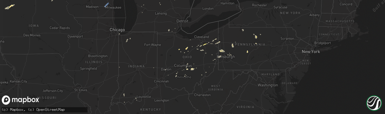 Hail map in Ohio on June 17, 2024