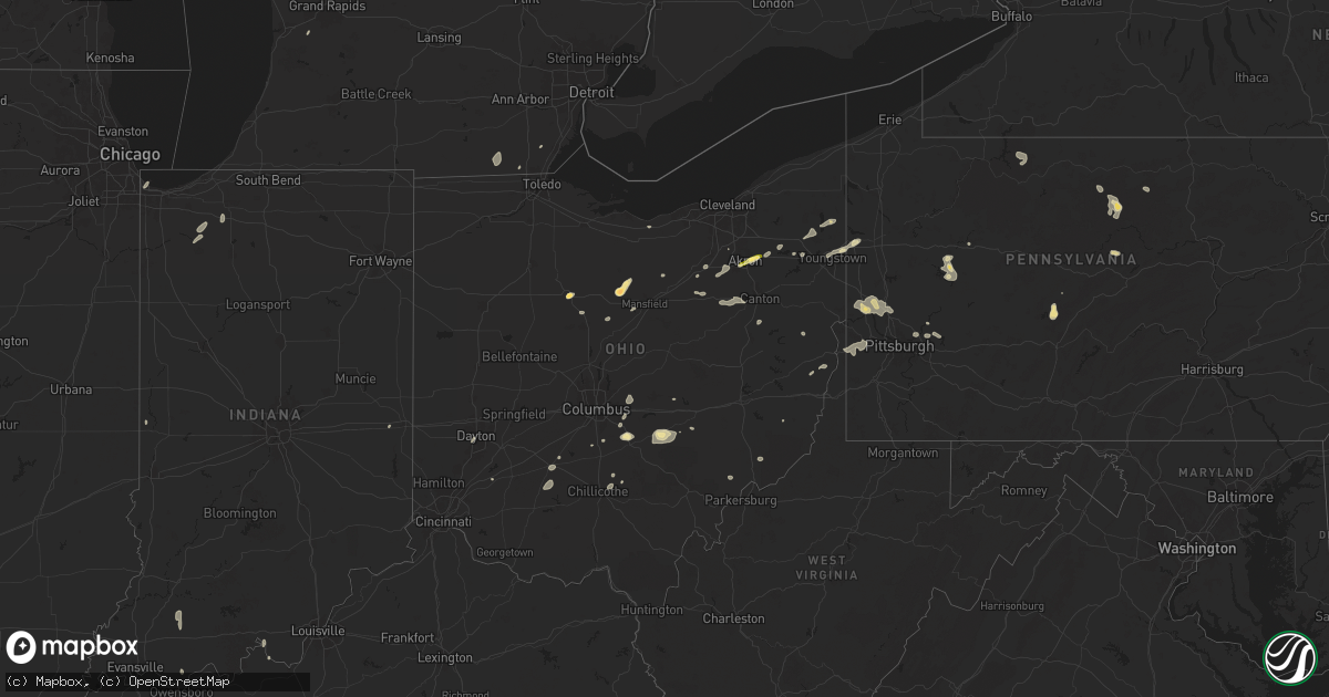 Hail map in Ohio on June 17, 2024