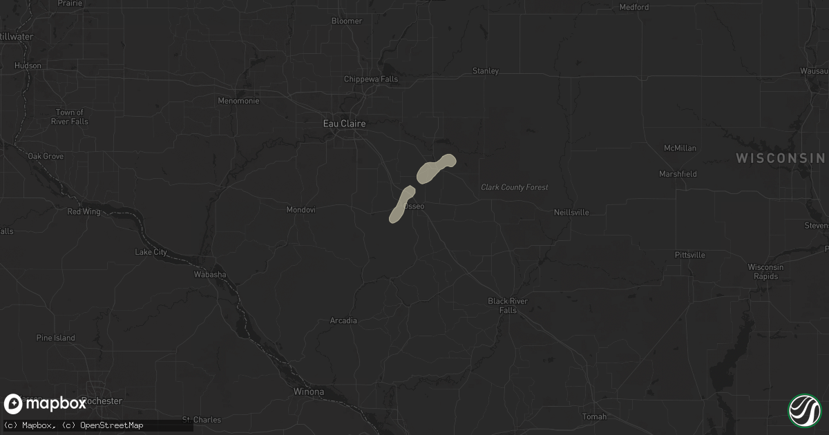 Hail map in Osseo, WI on June 17, 2024