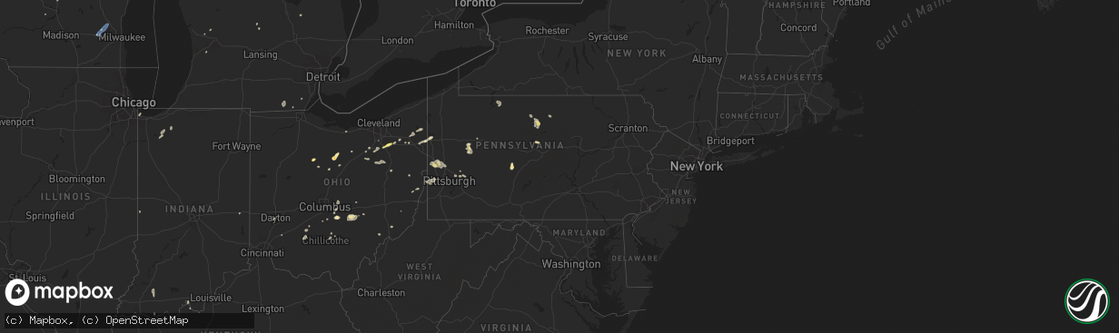 Hail map in Pennsylvania on June 17, 2024