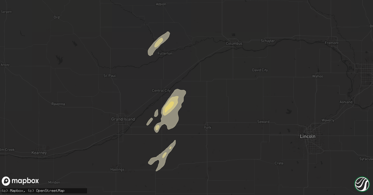 Hail map in Polk, NE on June 17, 2024