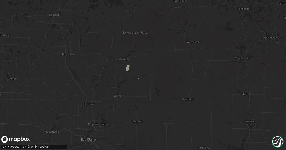 Hail map in Sheldon, WI on June 17, 2024