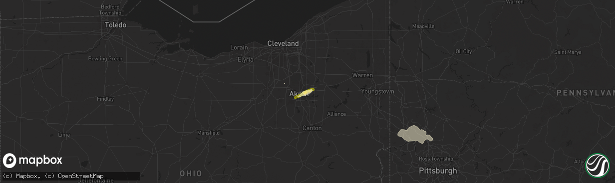 Hail map in Tallmadge, OH on June 17, 2024