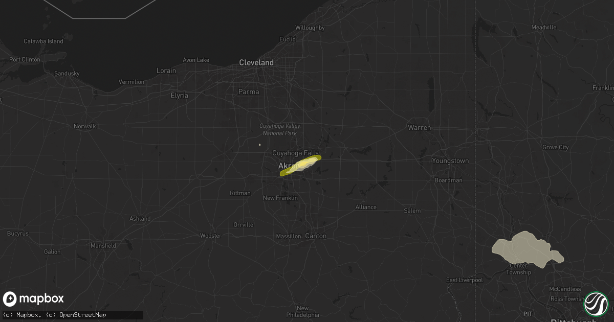 Hail map in Tallmadge, OH on June 17, 2024