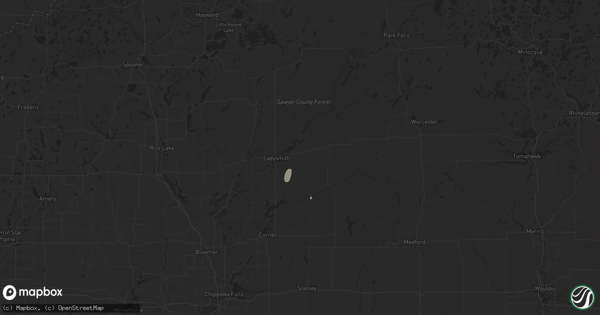 Hail map in Tony, WI on June 17, 2024