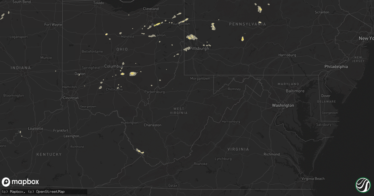 Hail map in West Virginia on June 17, 2024