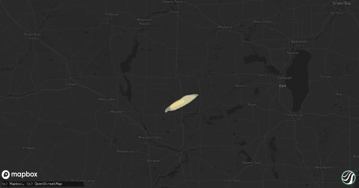 Hail map in Westfield, WI on June 17, 2024