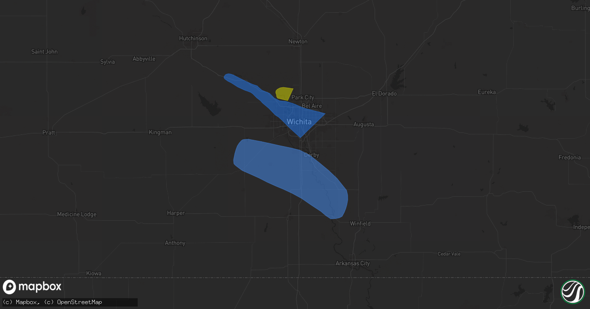 Hail map in Haysville, KS on June 17, 2025
