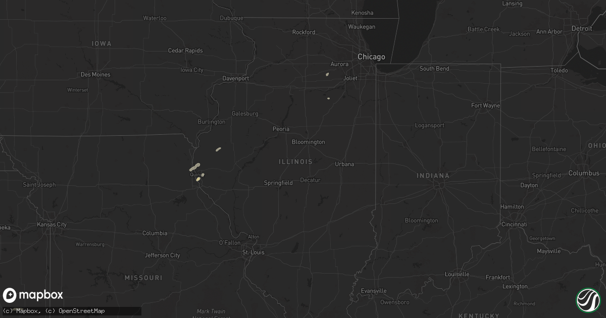 Hail map in Illinois on June 17, 2025