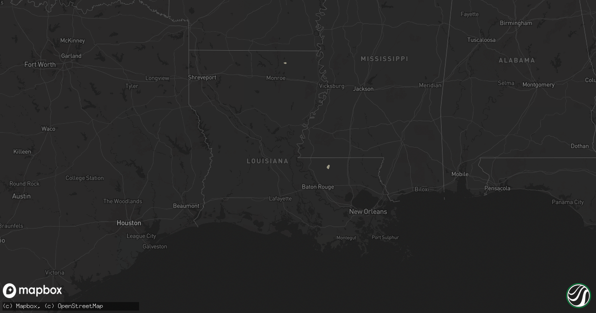 Hail map in Louisiana on June 17, 2025