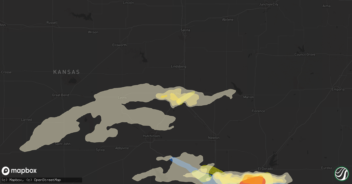 Hail map in Mcpherson, KS on June 17, 2025