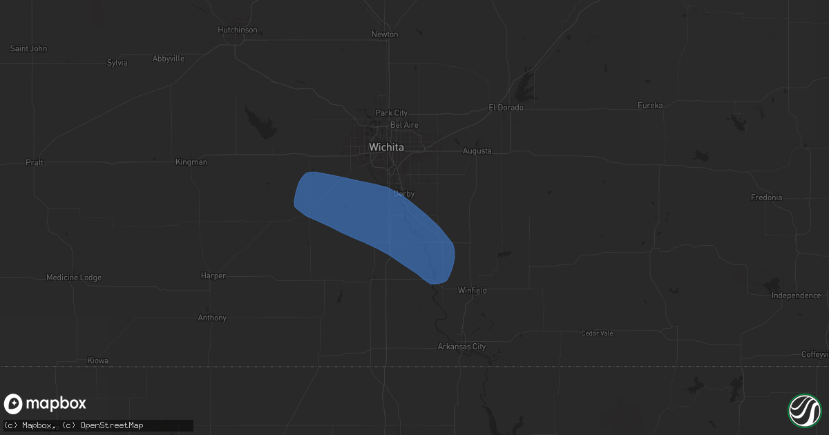 Hail map in Mulvane, KS on June 17, 2025