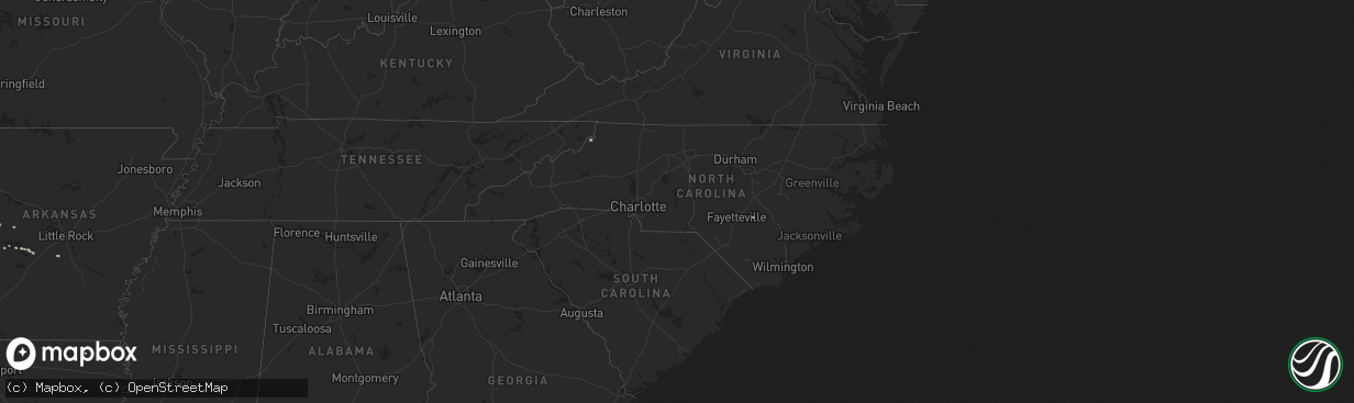 Hail map in North Carolina on June 17, 2025