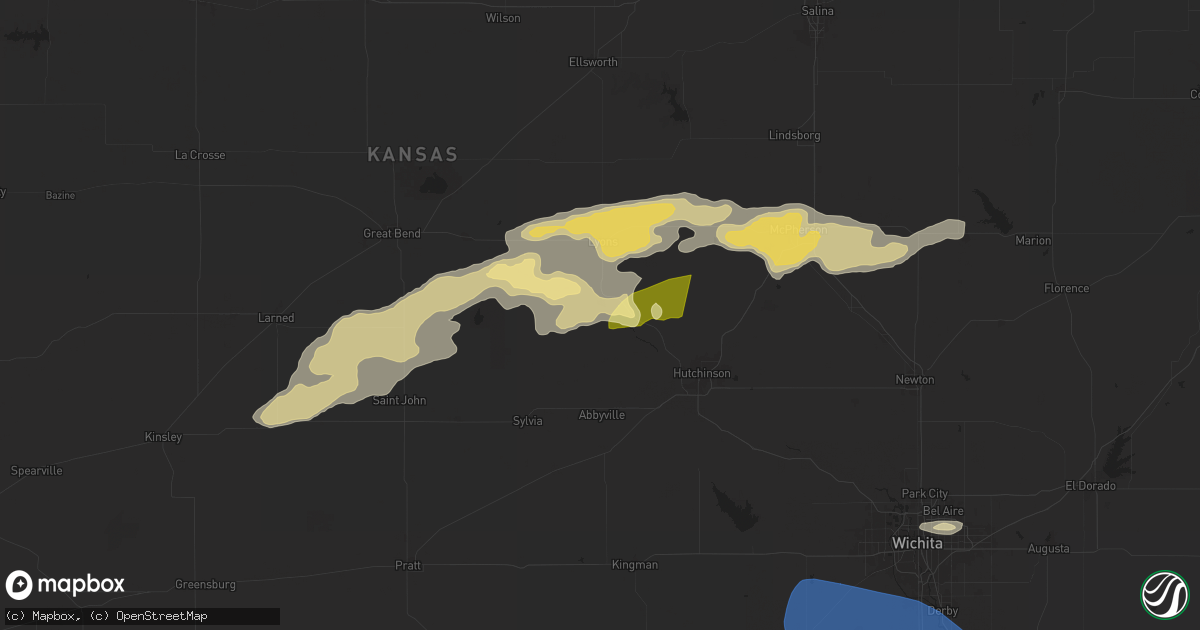 Hail map in Sterling, KS on June 17, 2025