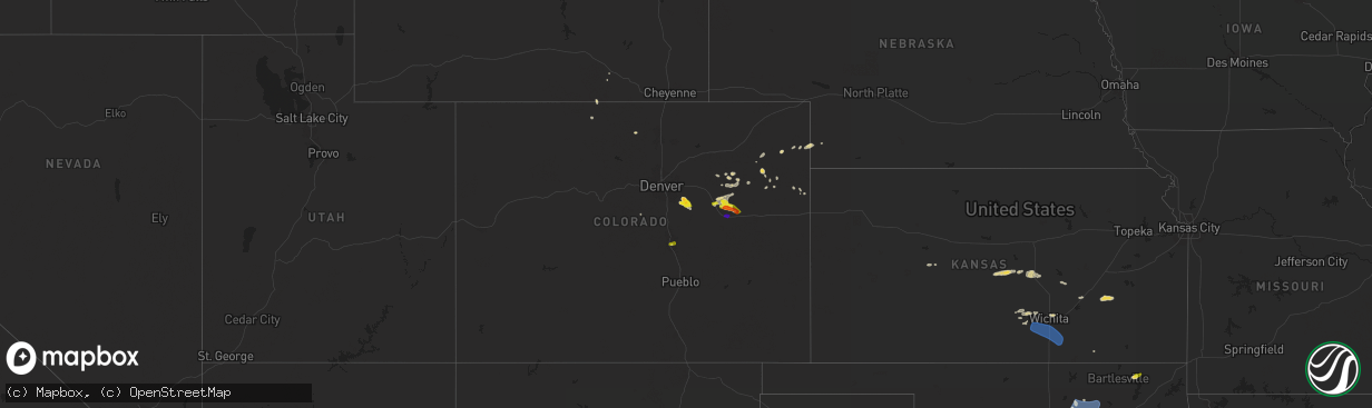 Hail map on June 17, 2025