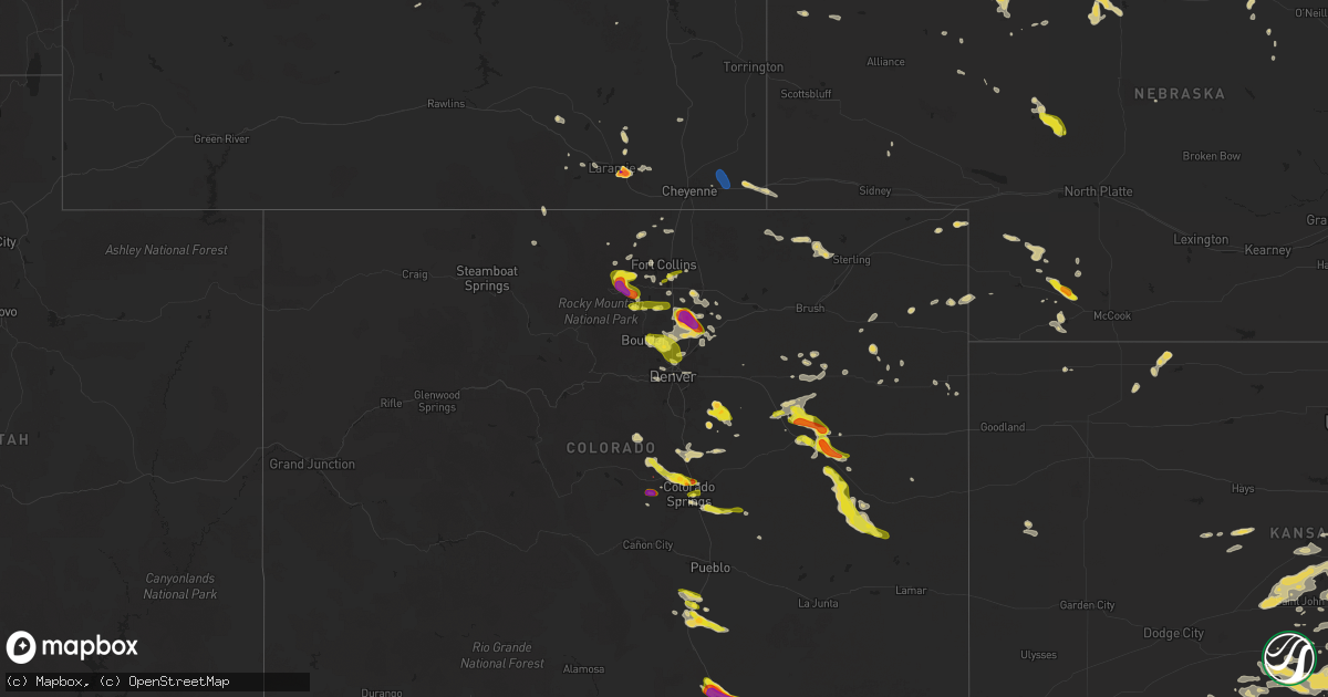 Hail map on June 17, 2025