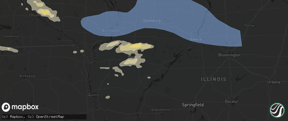 Hail map in Adair, IL on June 17, 2026