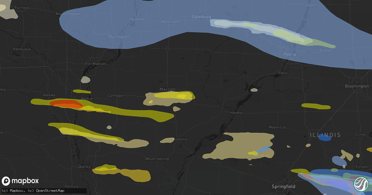 Hail map in Adair, IL on June 17, 2026