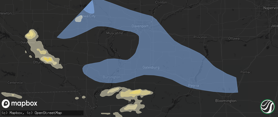 Hail map in Alexis, IL on June 17, 2026