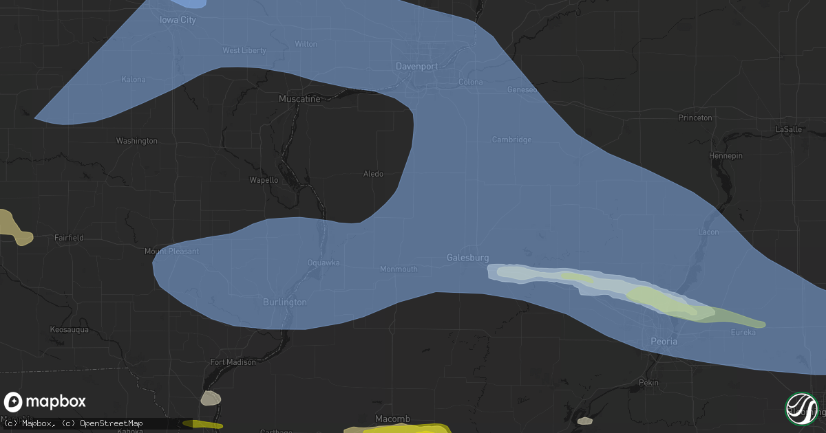 Hail map in Alexis, IL on June 17, 2026