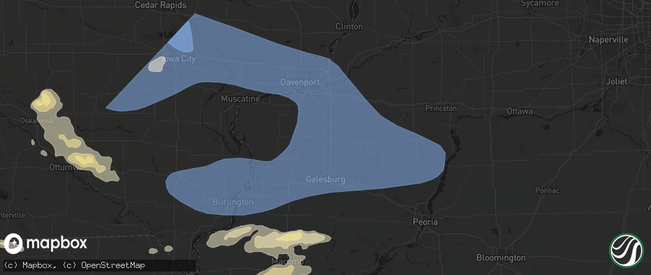 Hail map in Alpha, IL on June 17, 2026