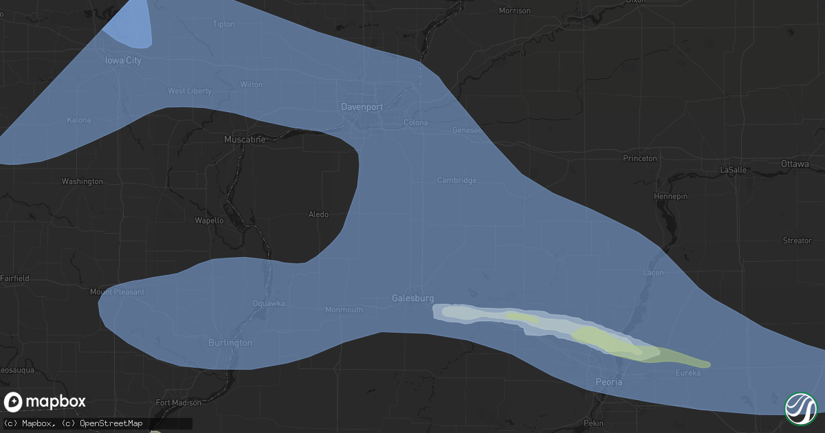 Hail map in Alpha, IL on June 17, 2026