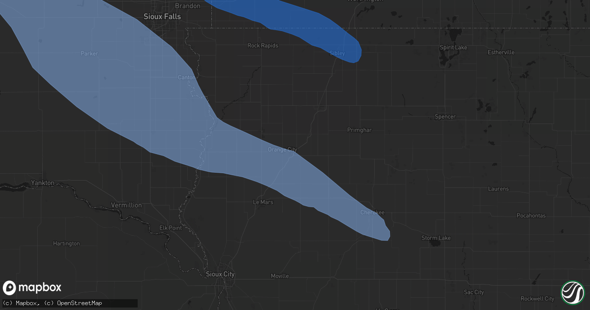 Hail map in Alton, IA on June 17, 2026