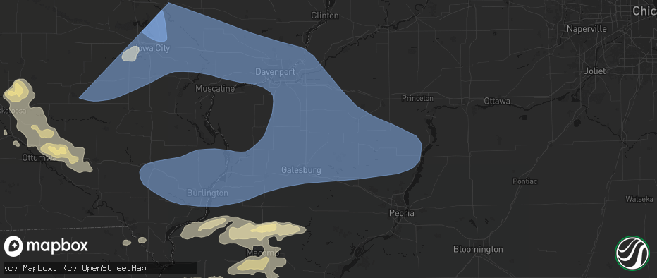 Hail map in Altona, IL on June 17, 2026