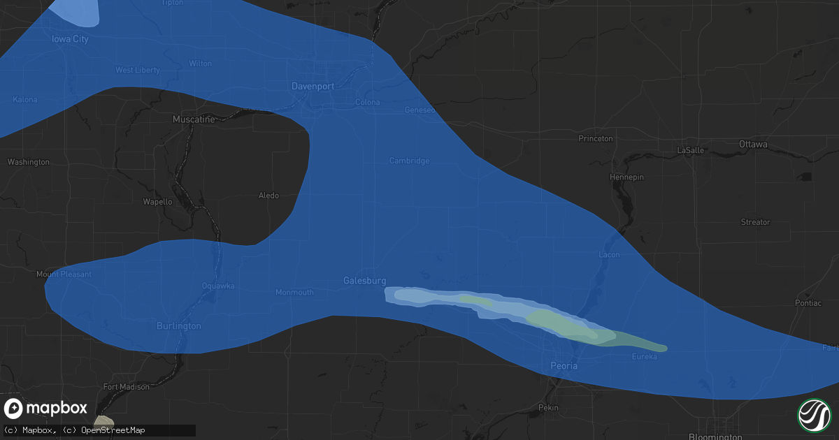 Hail map in Altona, IL on June 17, 2026