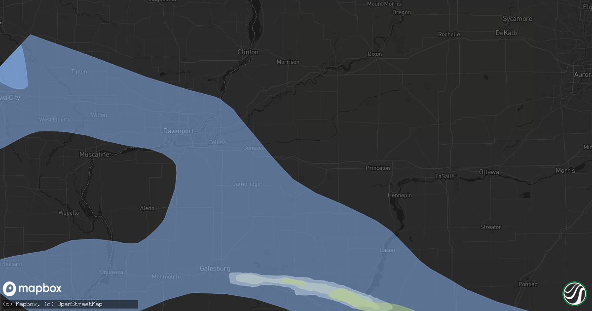 Hail map in Annawan, IL on June 17, 2026