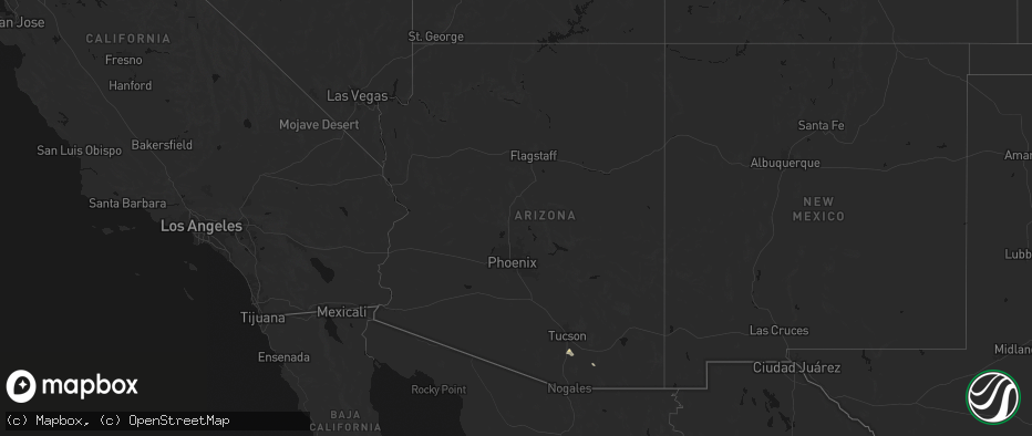 Hail map in Arizona on June 17, 2026