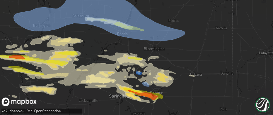 Hail map in Armington, IL on June 17, 2026