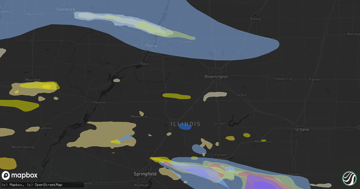 Hail map in Armington, IL on June 17, 2026