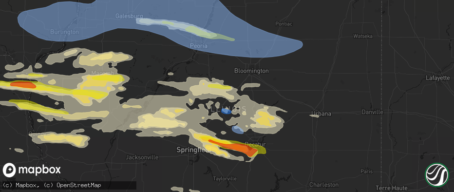 Hail map in Atlanta, IL on June 17, 2026
