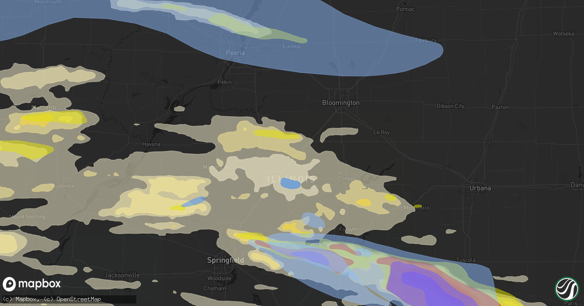 Hail map in Atlanta, IL on June 17, 2026