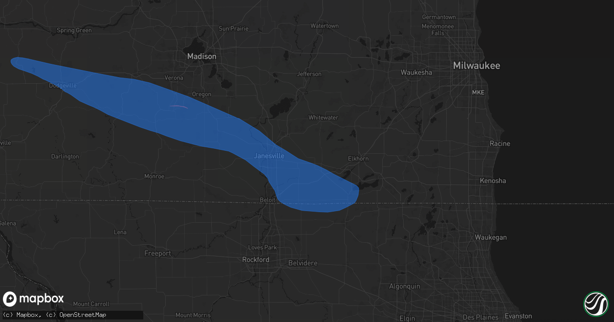 Hail map in Avalon, WI on June 17, 2026