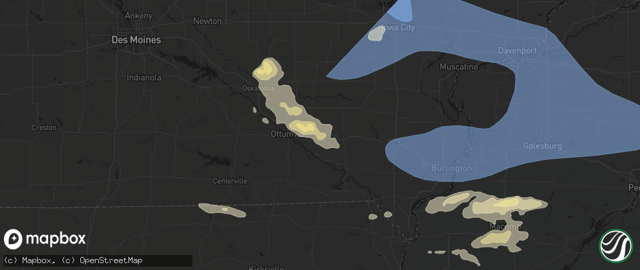 Hail map in Batavia, IA on June 17, 2026