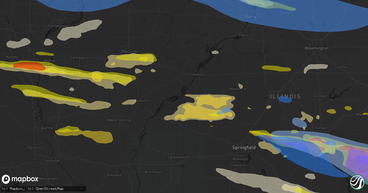 Hail map in Bath, IL on June 17, 2026