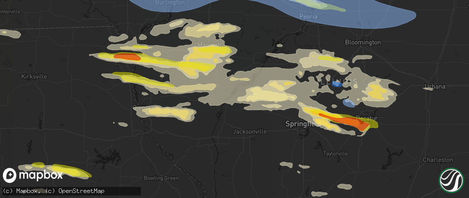 Hail map in Beardstown, IL on June 17, 2026