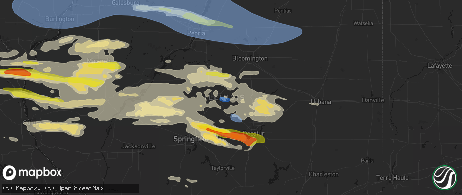 Hail map in Beason, IL on June 17, 2026