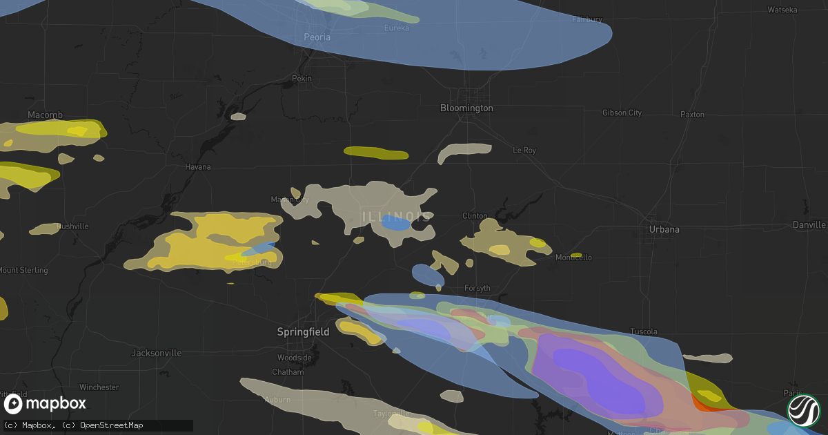 Hail map in Beason, IL on June 17, 2026