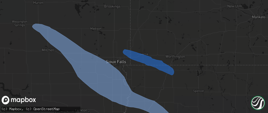 Hail map in Beaver Creek, MN on June 17, 2026