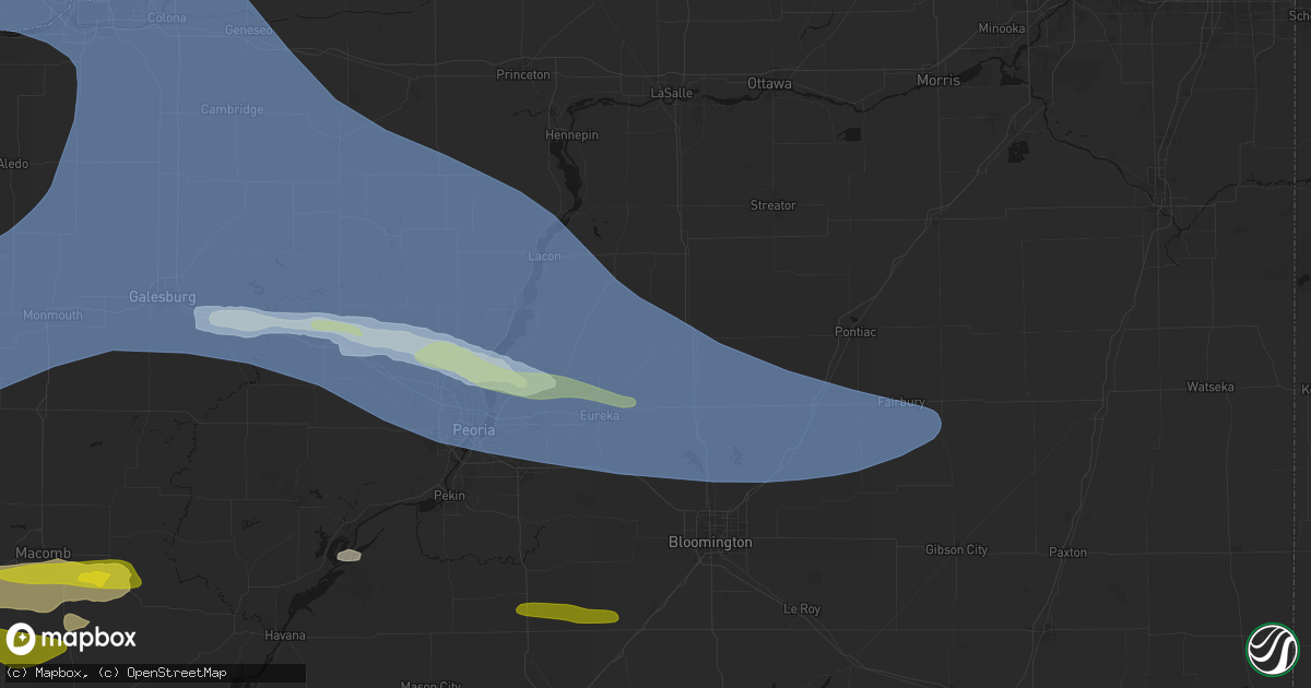 Hail map in Benson, IL on June 17, 2026