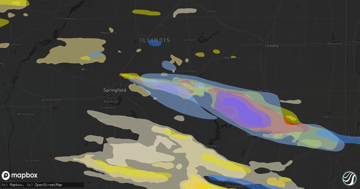 Hail map in Boody, IL on June 17, 2026