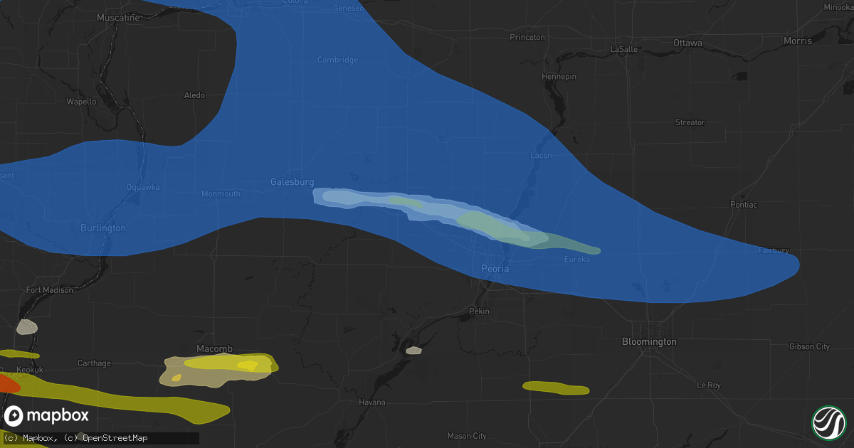 Hail map in Brimfield, IL on June 17, 2026