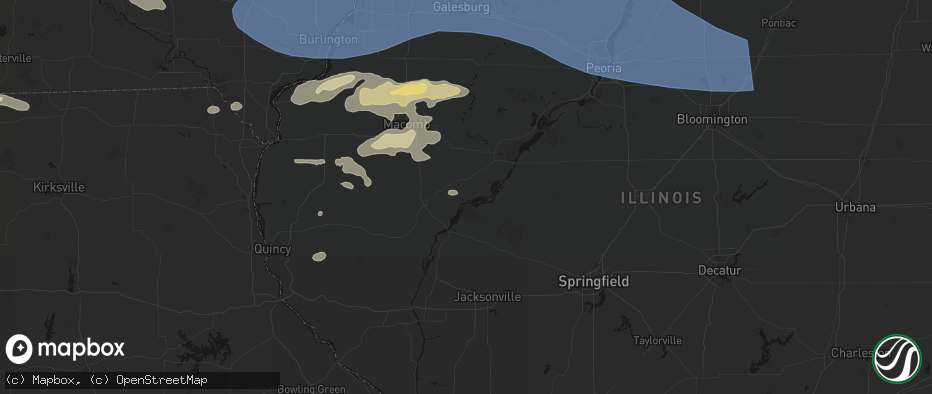 Hail map in Browning, IL on June 17, 2026