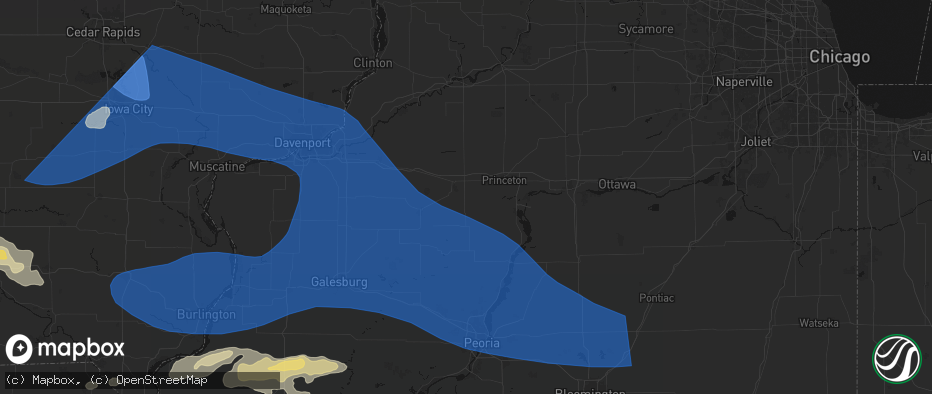 Hail map in Buda, IL on June 17, 2026